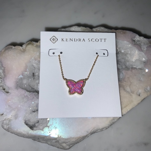Kendra Scott Jewelry Ks Lillia Butterfly Necklacerose Pink